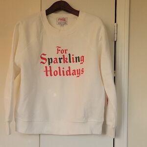 Wildfox Festive Cream Sweatshirt with Red and Green Text
